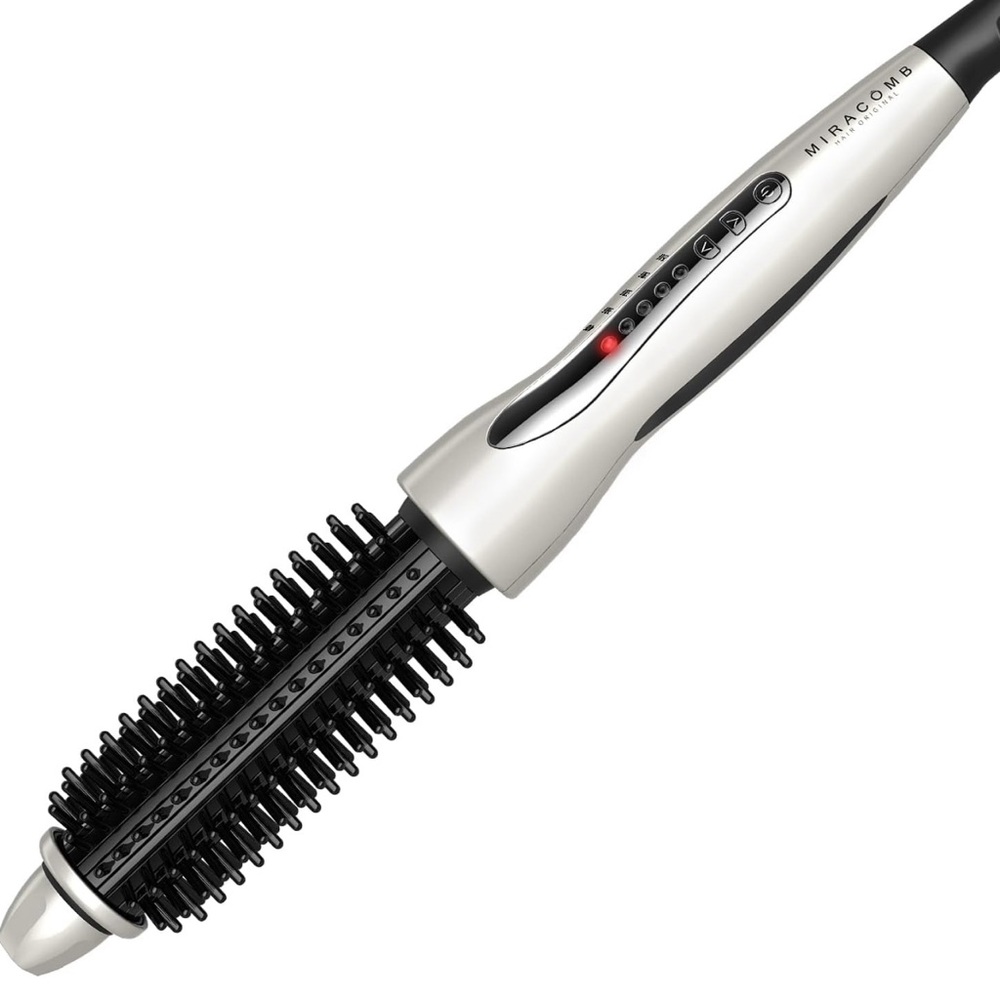 MiraComb Hair Curler Straightening Brush Multi Styler 1 Inch Curling Iron - Picture 2 of 8
